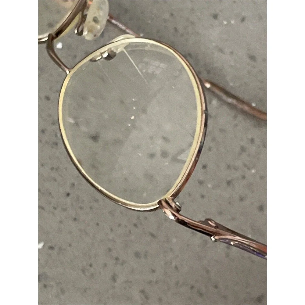 Silver Dollar Eyeglasses Nicky Col #1 Frames Only Gold 53-18-135 Bronze round